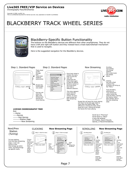 BlackBerry Wireframes